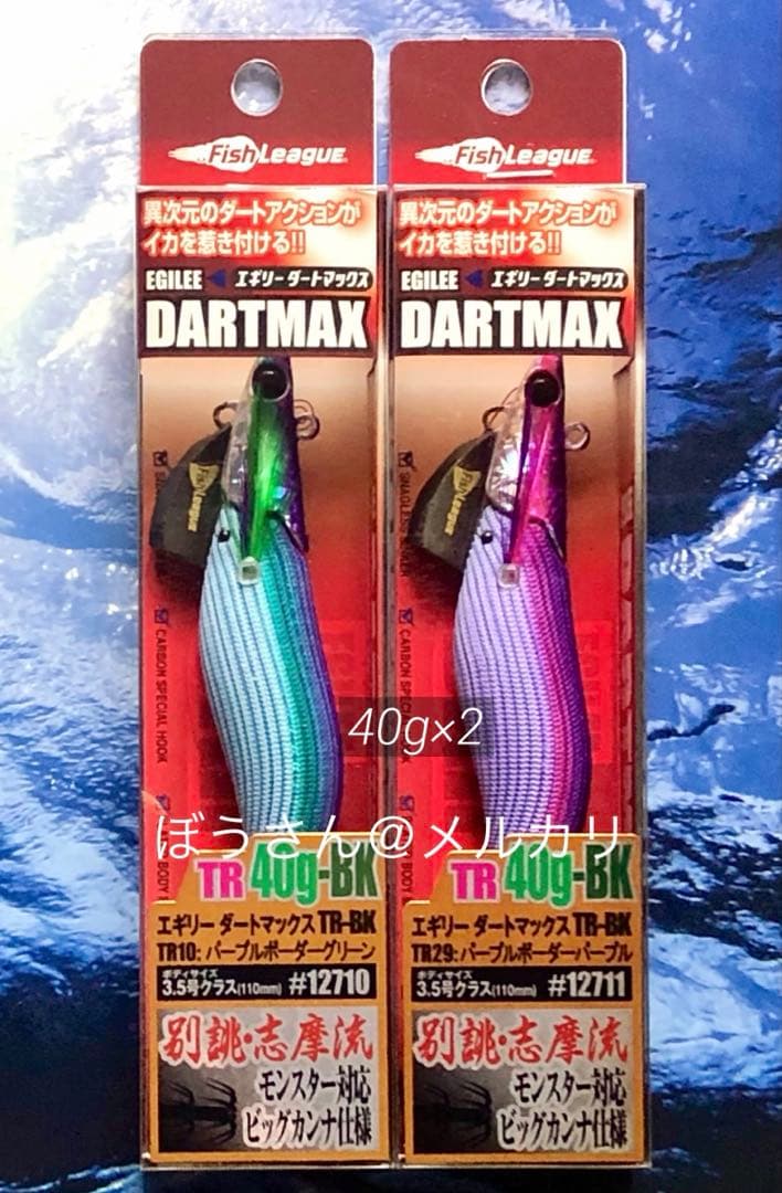 エギリー　ダートマックスTR40g-BK 新品2本 パープルボーダーパープル他