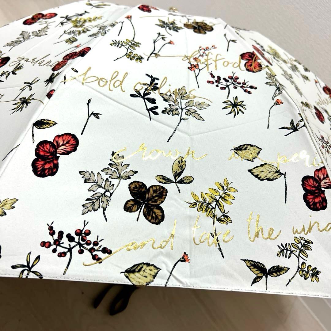 新品ジル スチュアート １級遮光 晴雨兼用 折りたたみ傘 雨傘 ボタニカル 軽量