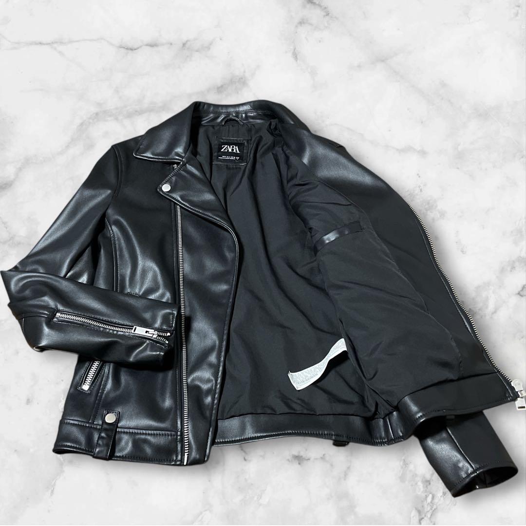 極美品 ZARA ダブルライダースジャケット
