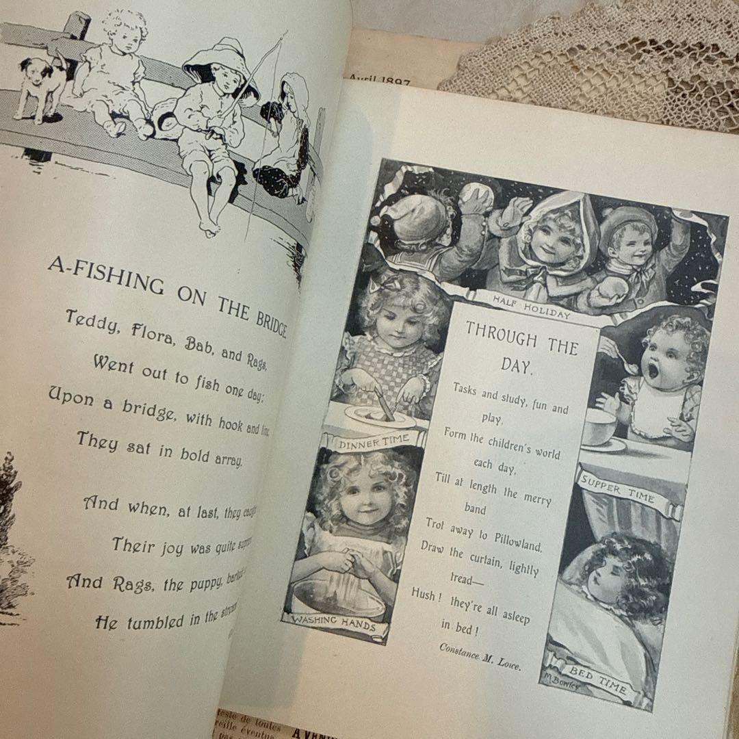 稀少アンティーク美しいヴィクトリアン絵本イギリス洋書　古書ジャンクジャーナル