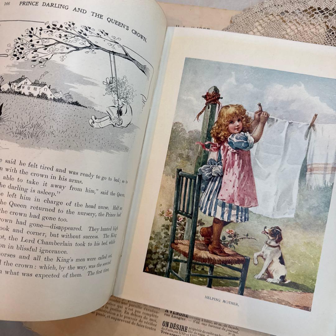稀少アンティーク美しいヴィクトリアン絵本イギリス洋書　古書ジャンクジャーナル