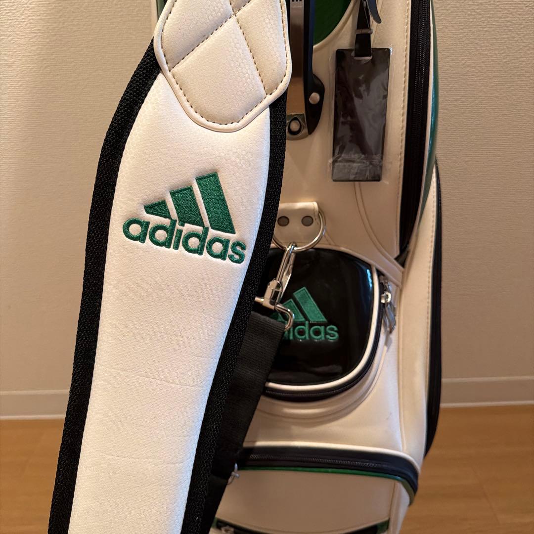 adidas キャディバッグ ホワイト/グリーン 中古