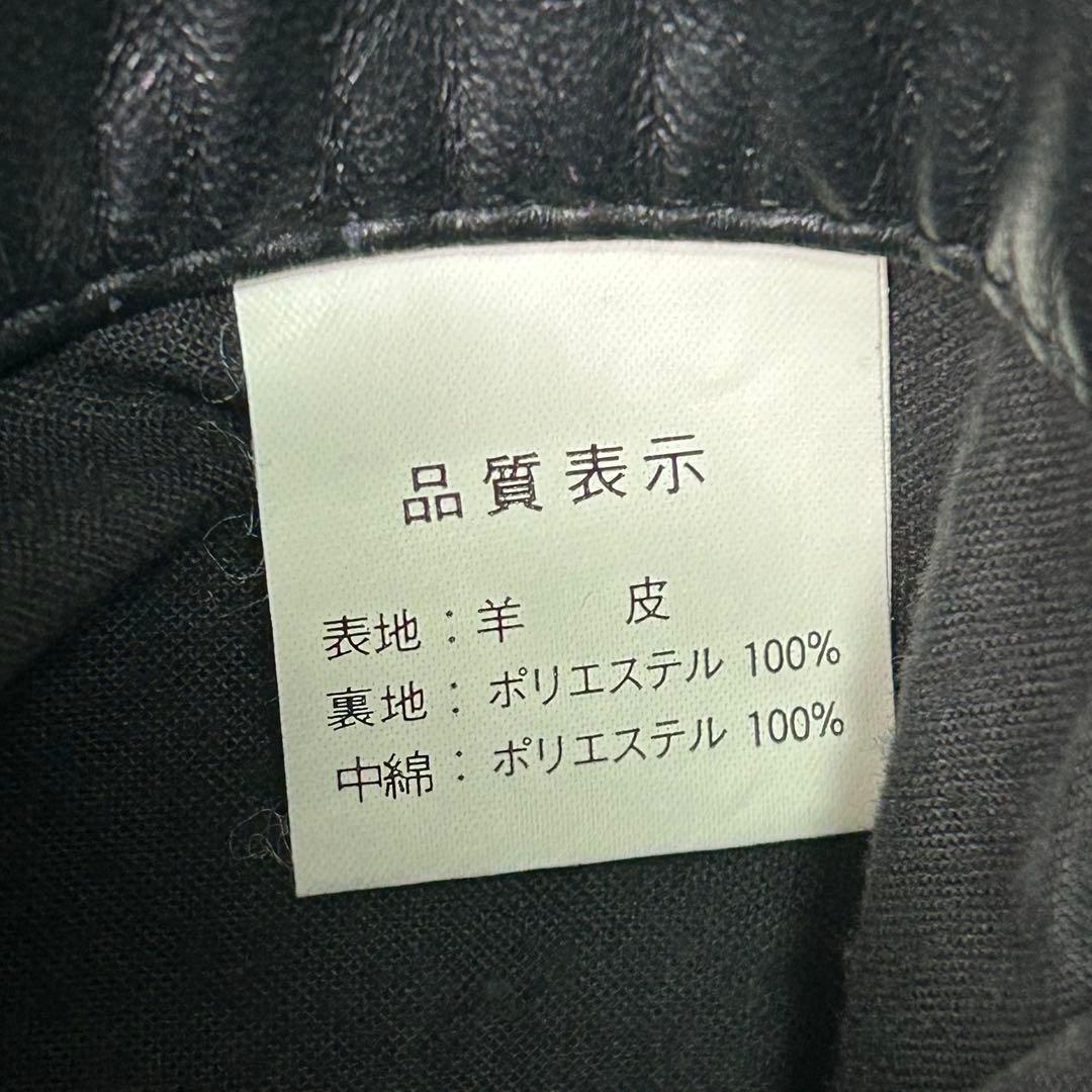 極上 羊革 ラムレザー カーコート 黒 本革 肩パッドなし ヴィンテージ