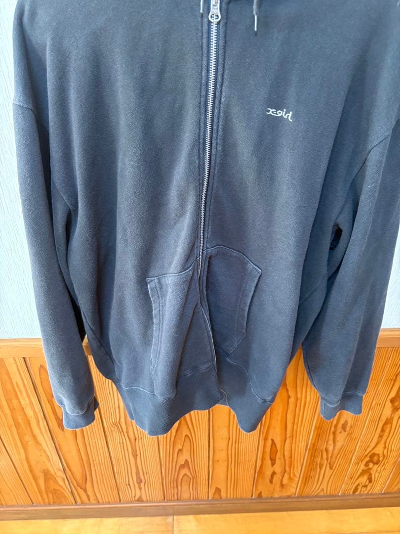 トップス x-girl NOISE FACE ZIP UP SWEAT HOODIE