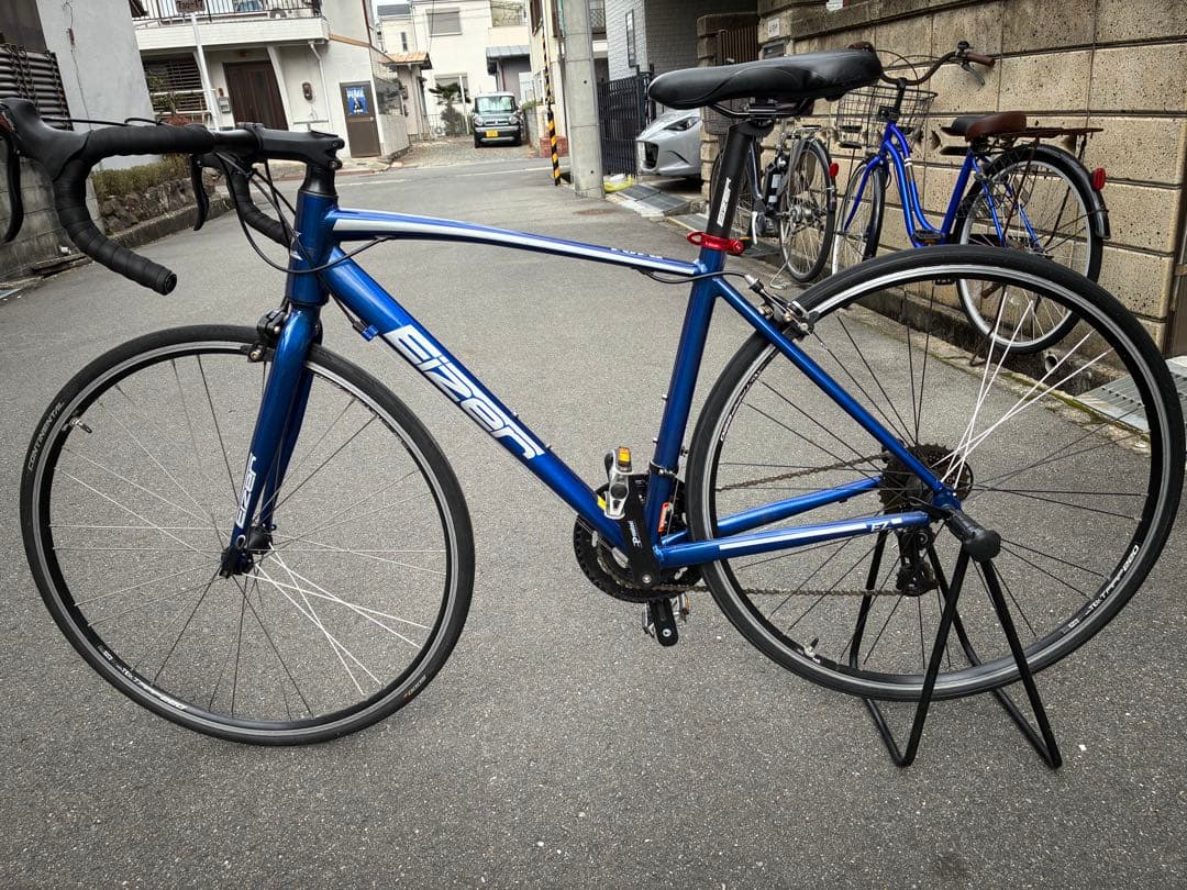 【引き取り限定】EIZER ロードバイク 青　クロスバイク　自転車