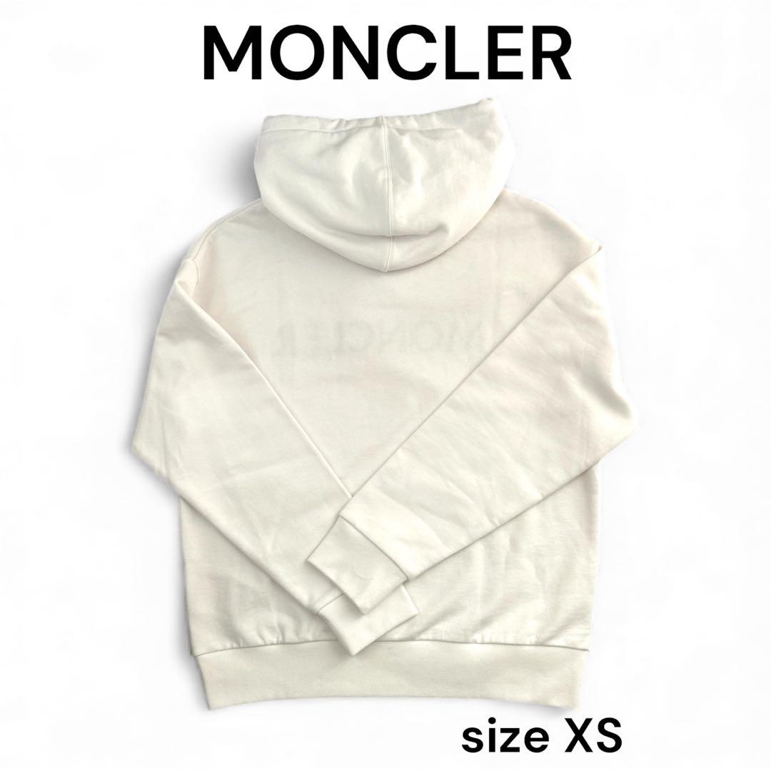 MONCLER ロゴ パーカー 白 XS 新品未使用 タグありモンクレール