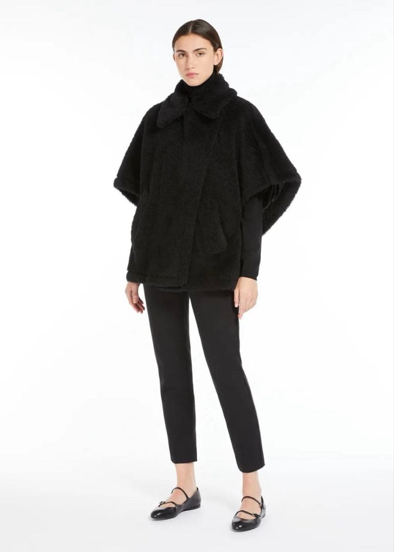 Max Mara♡テディベアケープ♡TEBE♡ブラック