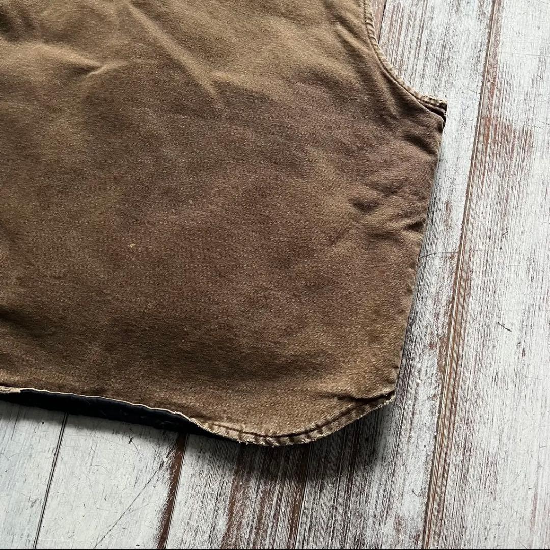 く*い様 -carhartt- fade brown duck vest