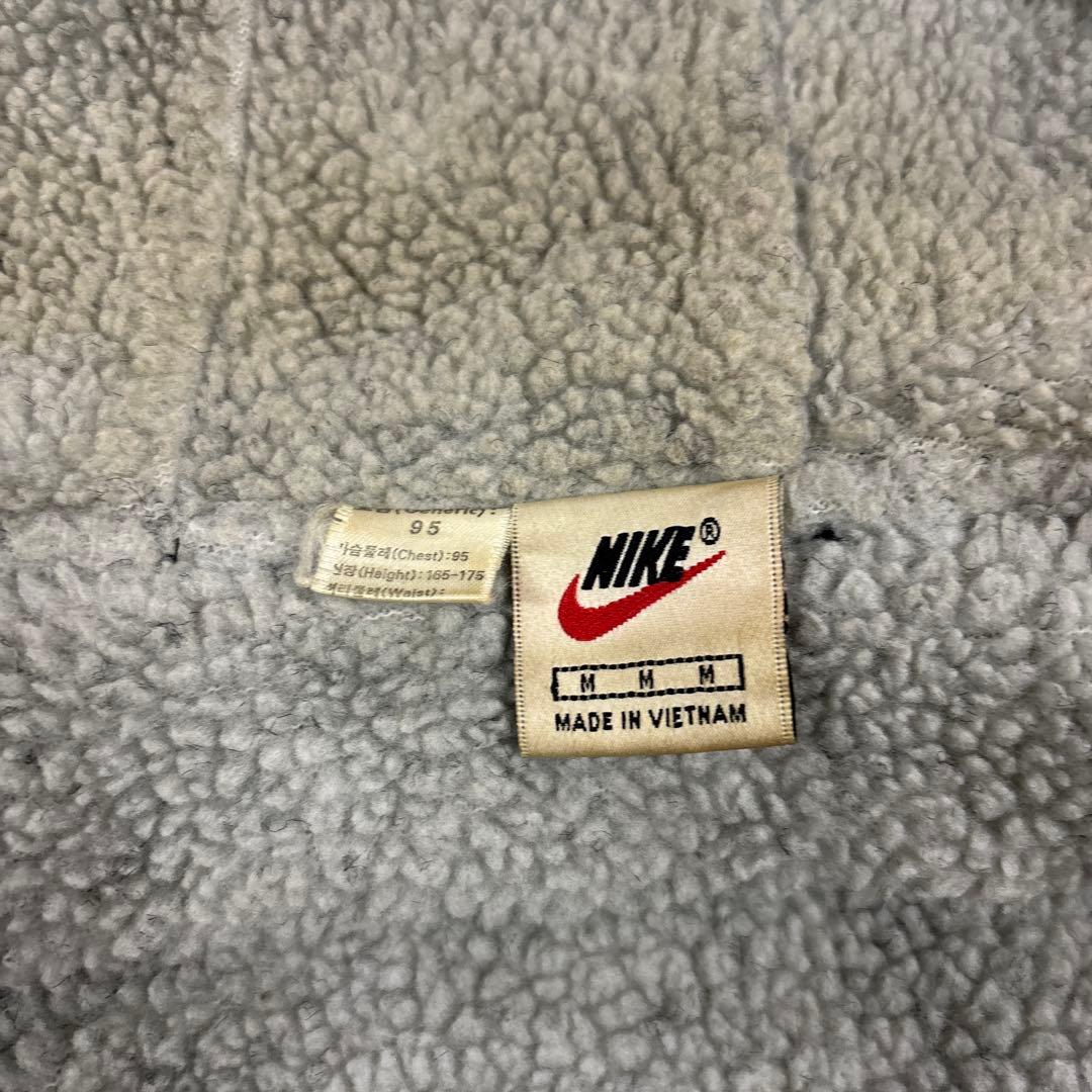 7W9 90's NIKE ベンチコート　ジャケット裏ボア　黒　スポーツ系　古着