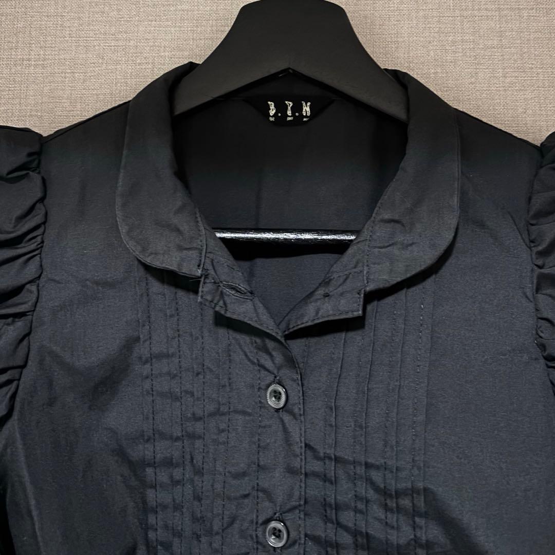 【BPN】ブラックピースナウ ブラウス パフショルダー ブラック 黒 ゴスロリ
