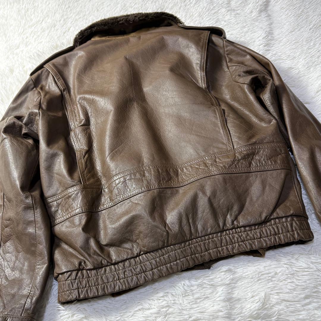 【90s】G-1 A-2フライトレザージャケット M 襟ボア・ライナー付き完品！
