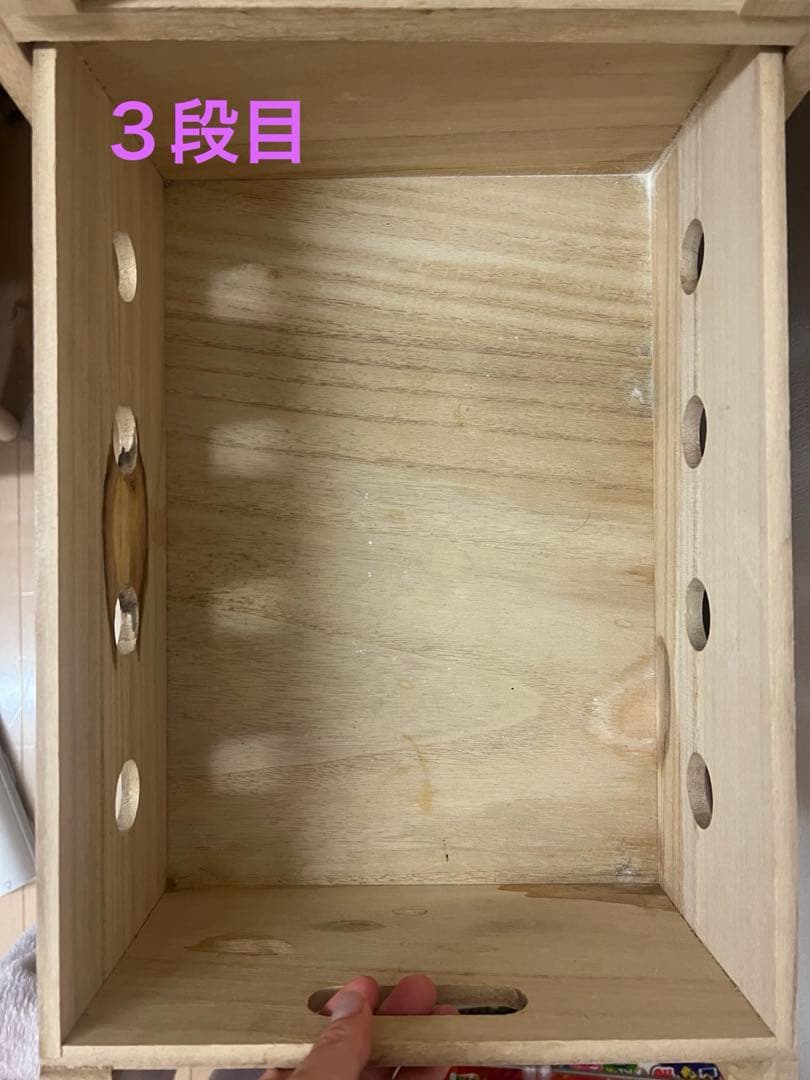（11/3まで出品）ニトリ　桐タイルトップワゴン