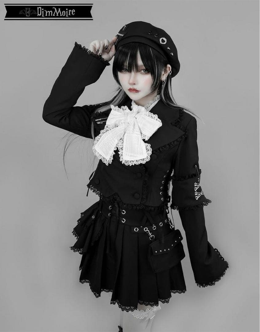 【DimMoire】魅了のバックリボンジャケット/Black Mサイズ 正規品