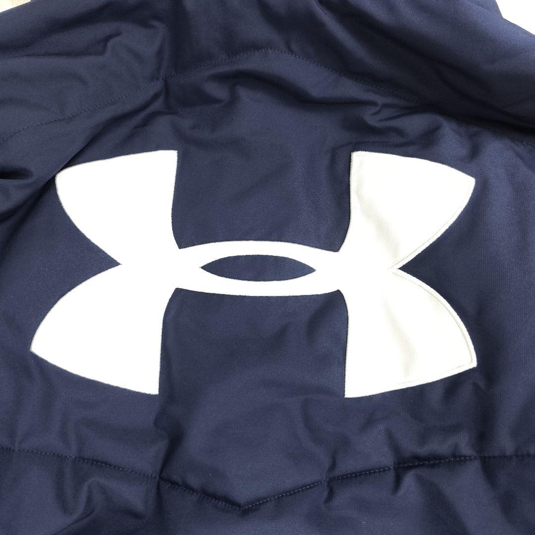極美品✨ UNDER ARMOUR アンダーアーマー ベンチコート ロゴ刺繍 紺