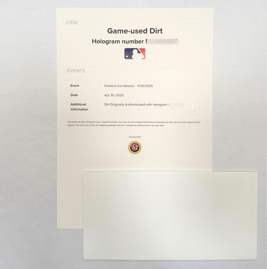ドジャース ホーム土入りボールペン MLB公式ホログラム証明書付き 大谷翔平