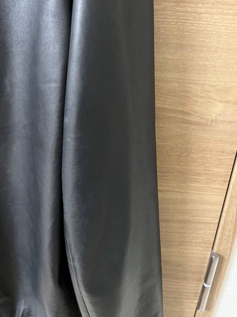 EMPORIO ARMANI ラムレザー シングル ライダース ジャケット M