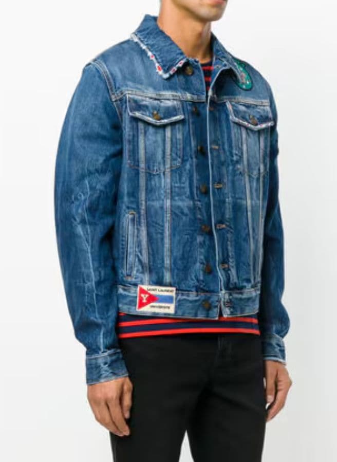 SAINT LAURENT マルチ ワッペン デニムジャケット M
