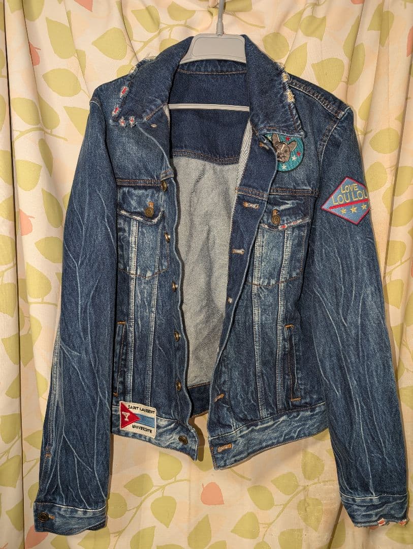 SAINT LAURENT マルチ ワッペン デニムジャケット M