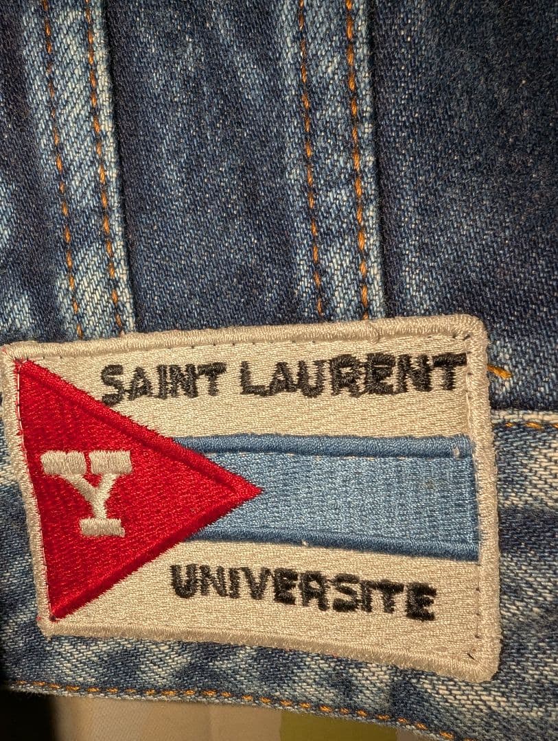 SAINT LAURENT マルチ ワッペン デニムジャケット M