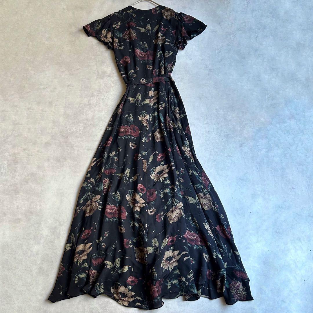 美品✨ポロラルフローレン ラップワンピース マキシ丈 シルク100% 花柄