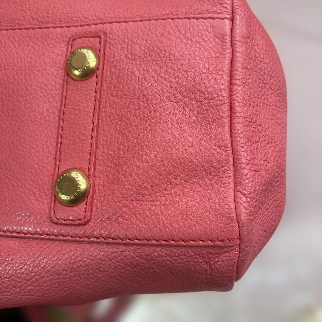 MARC BY MARC JACOBS バック シボ革2way コーラルオレンジ