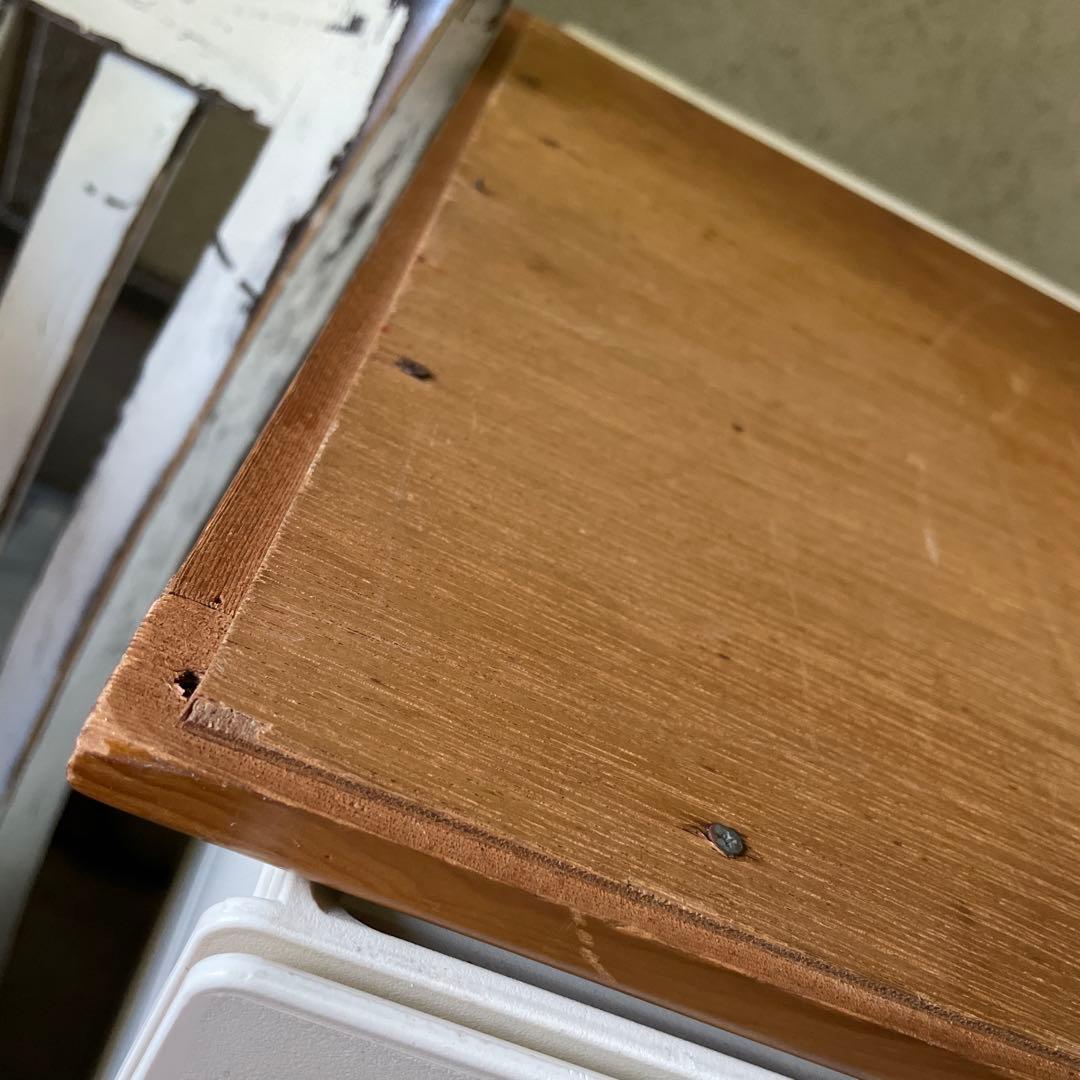 ヴィンテージ ウッドミラー 壁掛け 鏡 Wood 姿見 蚤の市 木製 レトロ