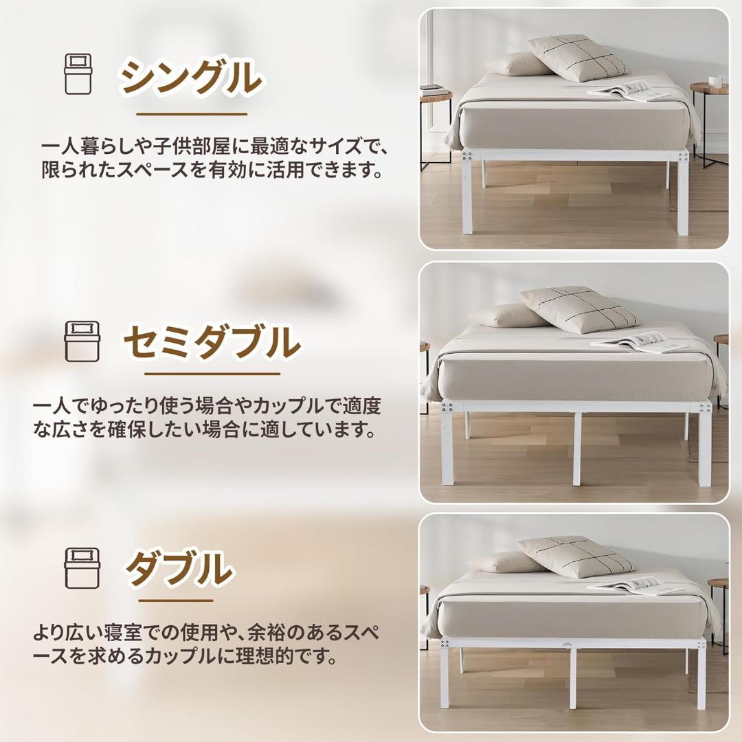 シンプルなベッドフレーム✨シングルサイズ✨ベッド下収納✨通気性良