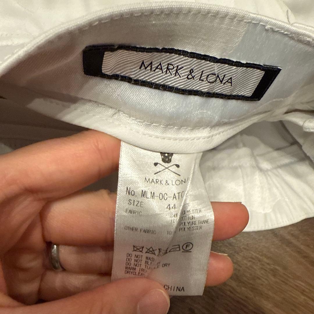 MARK & LONA ホワイトパンツ スリムフィット