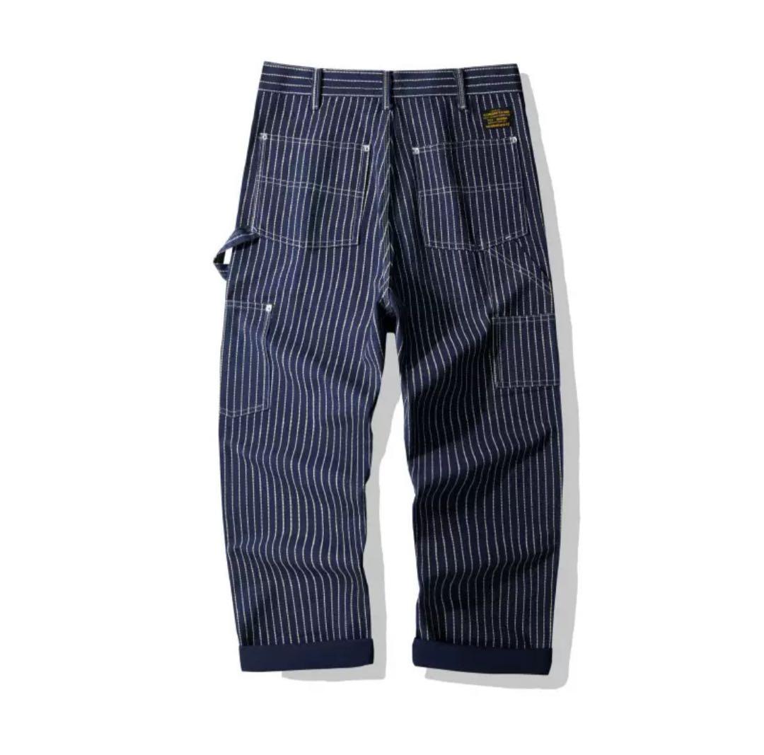 【typeＤ-XL】 ウォバッシュ　ストライプ　デニム　パンツ　ヒッコリー