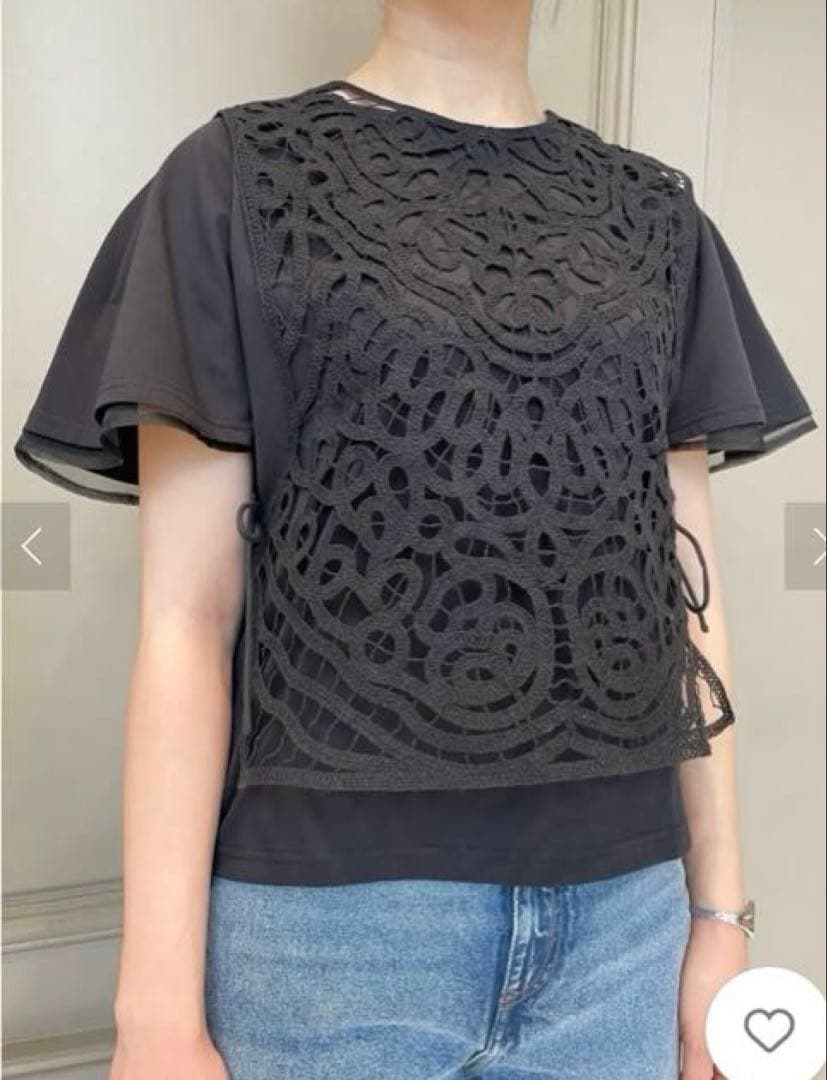 PARIGOT(パリゴ）レースベスト　黒