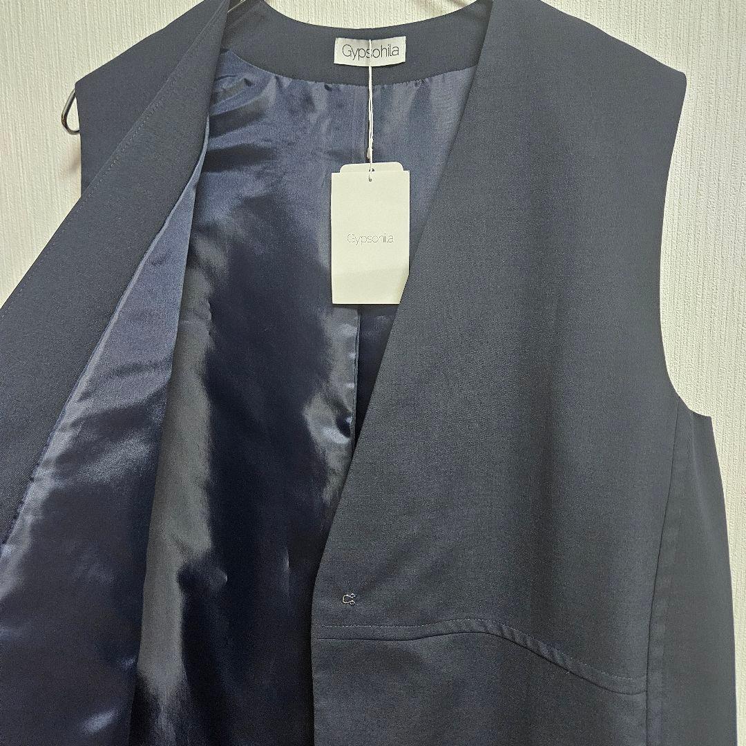 新品　ジプソフィア　ロングジレ　ネイビーGypsohila