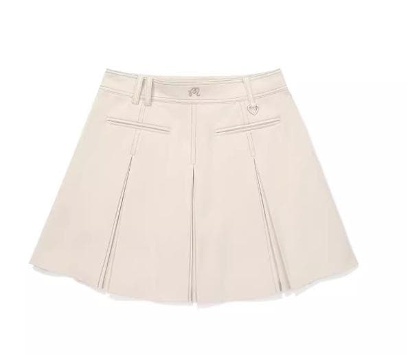Malbon プリーツスカート レディース 白 Lサイズ インナーパンツ付き ⛳