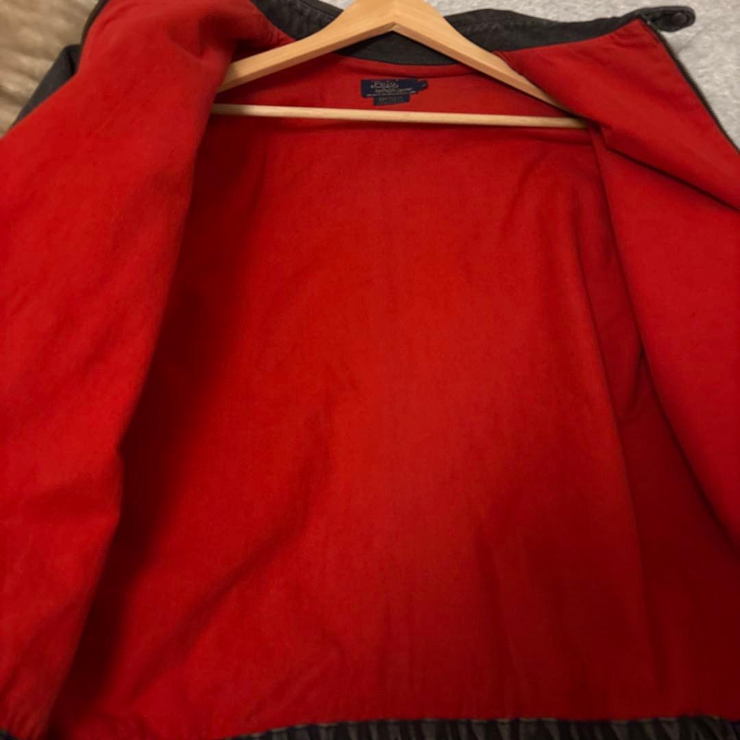 ralph lauren 90s ブラックデニム　スイングトップ　ブルゾン