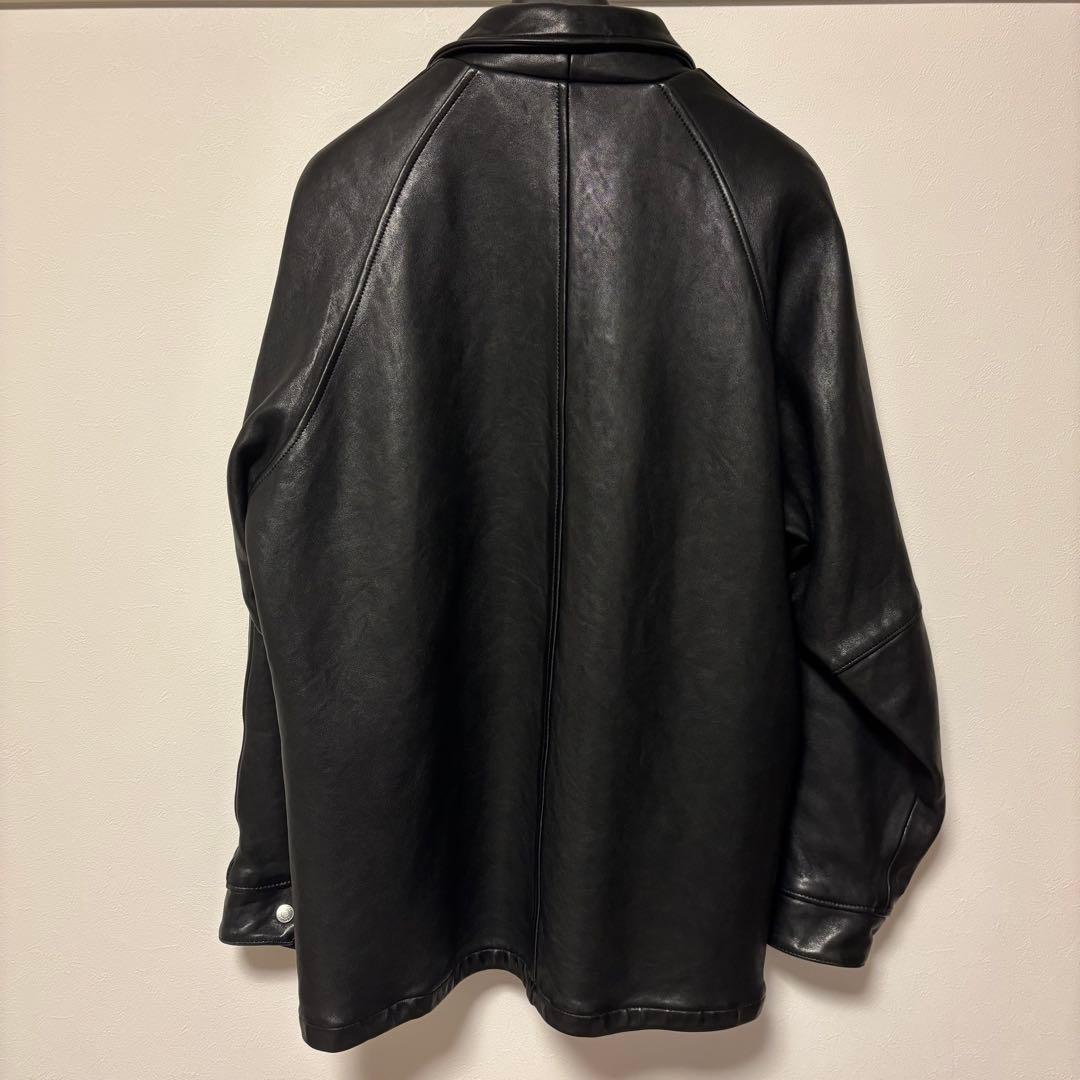 【美品】Schott レザーコーチジャケット L レザージャケット 羊革 革 黒