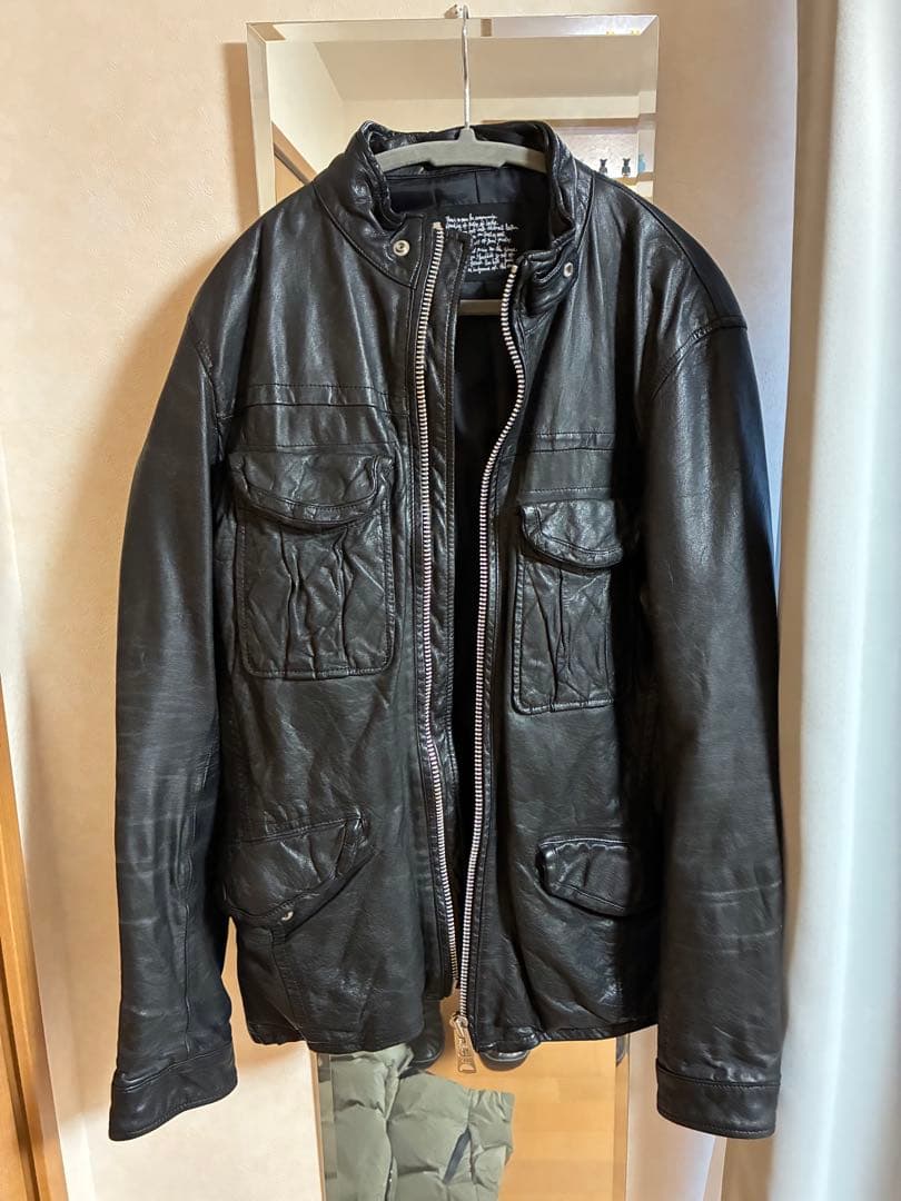 M-65 ナノユニバース シングルライダースジャケット ラムレザー