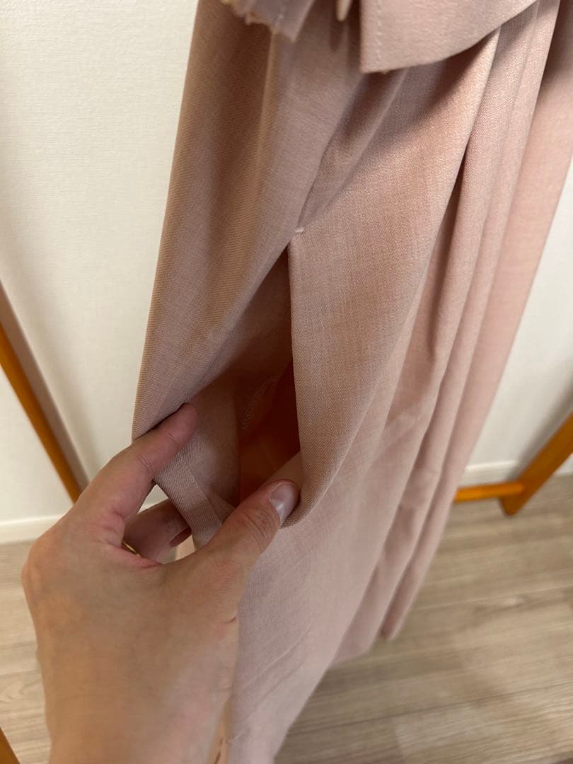 【美品】　授乳服 ワンピース ベージュピンク