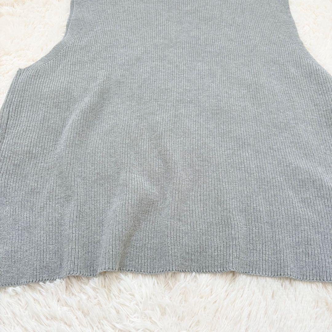 美品✨24SS✨かぐれ　コットンニットベスト　定価1.3万　ボートネック