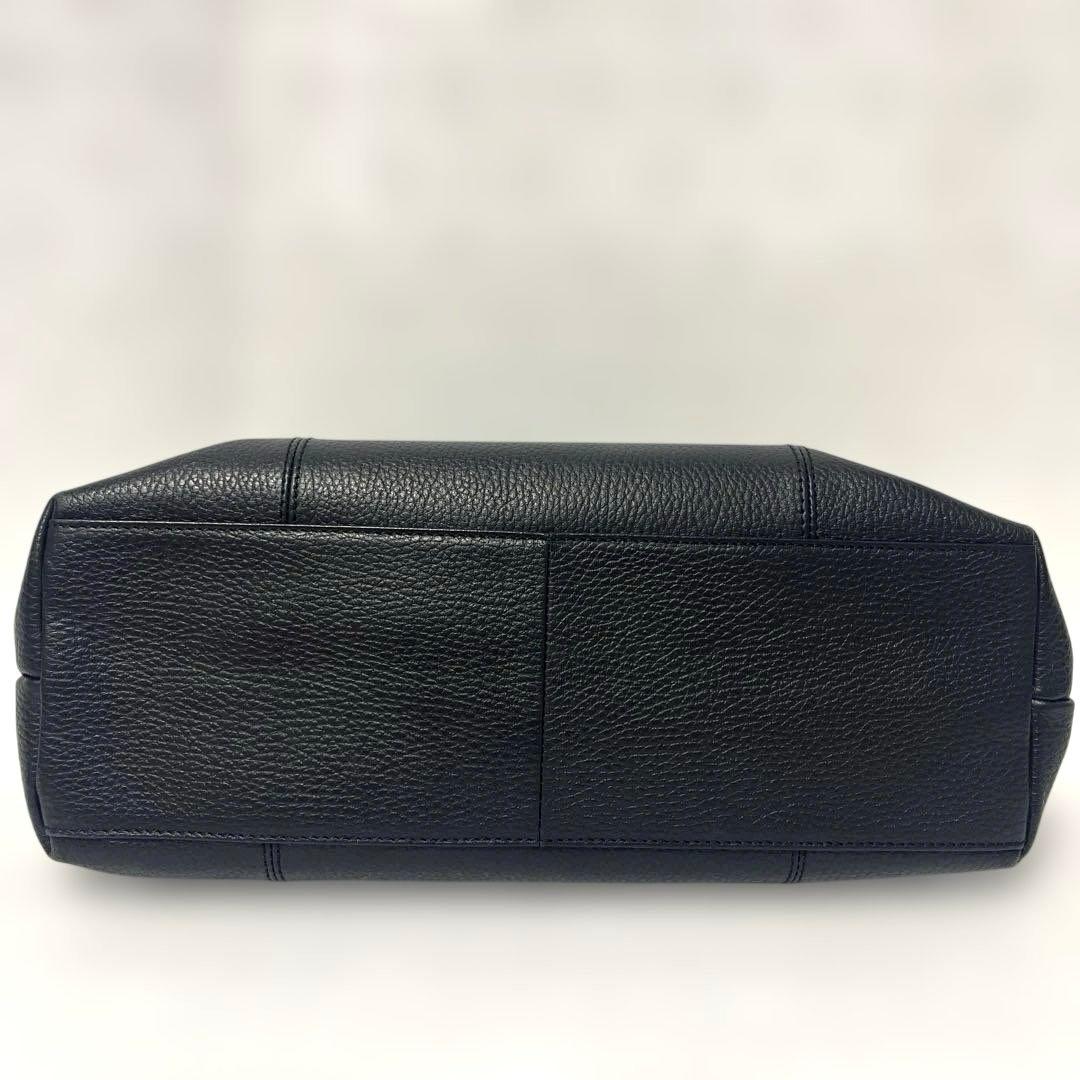 【美品】NEWYORKER シュリンクレザー　トートバッグ　ブラック