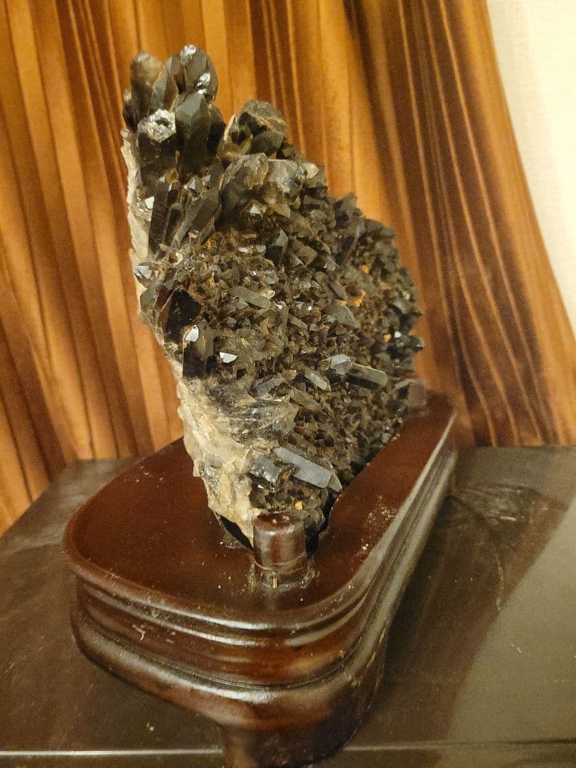 【高品質】チベット産　モリオン　クラスター　黒水晶