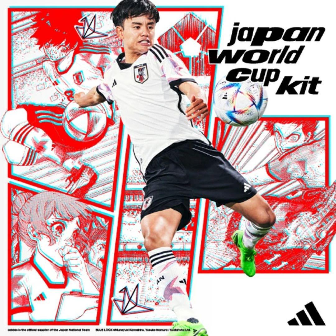 希少　サッカー日本代表　アウェイユニ　L