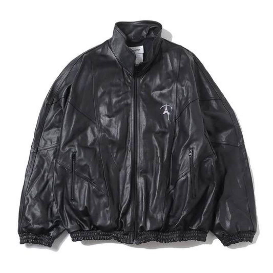 ジャケット・アウター doublet WRINKLE LEATHER TRACK JACKET