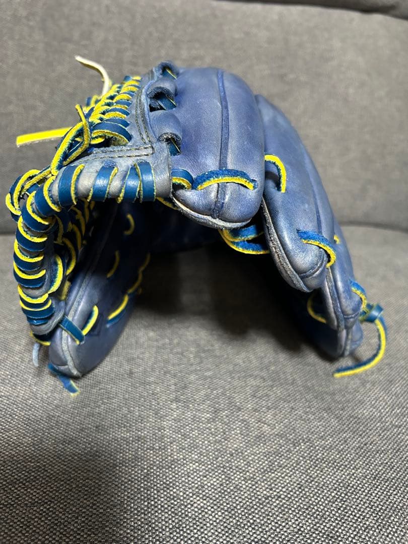 NIKE 硬式グローブ 青 nike pro 2005 激レア 紐交換 中古