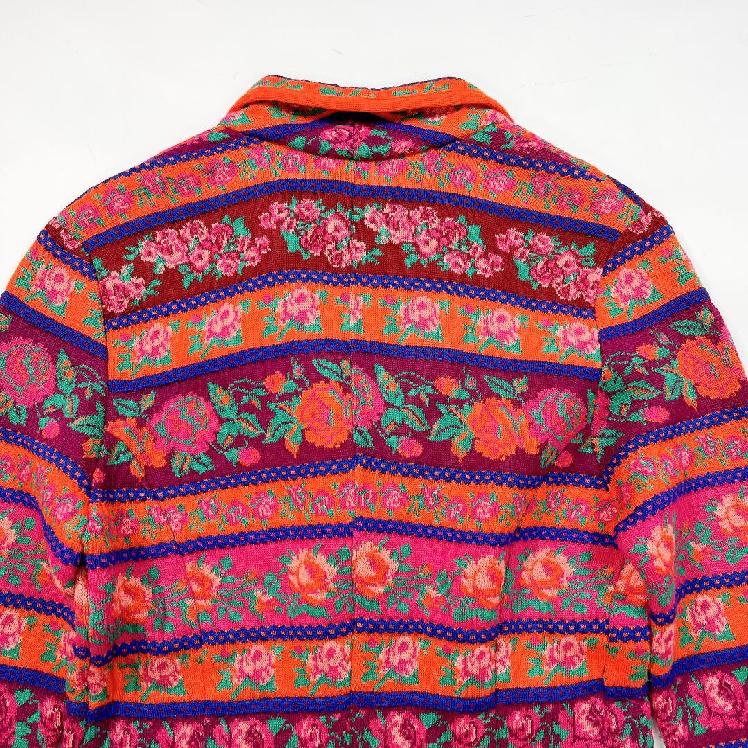 KENZO JUNGLE 花柄 ニットジャケット カーディガン ヴィンテージ M