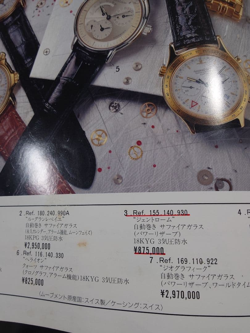 1994年輸入時計総合カタログ（2巻）