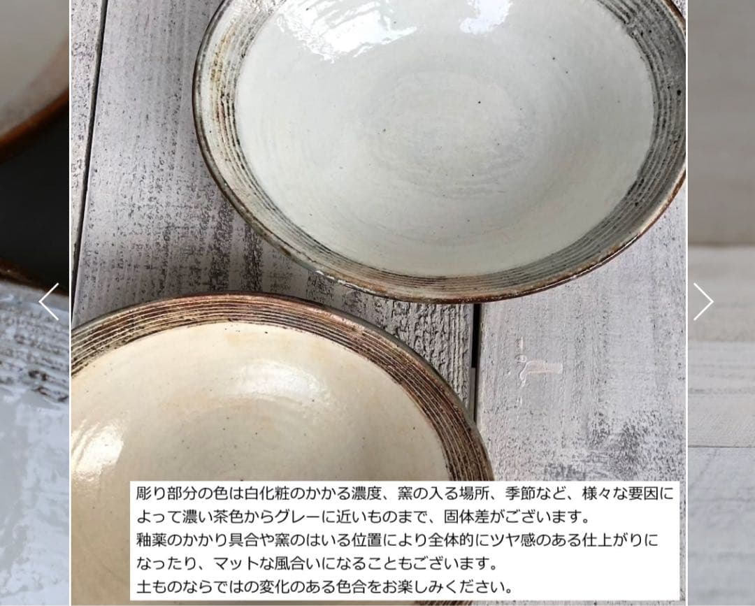【2点セット】　古谷製陶所　渕荒横彫　楕円深皿　大　カレー皿　古谷浩一　信楽焼