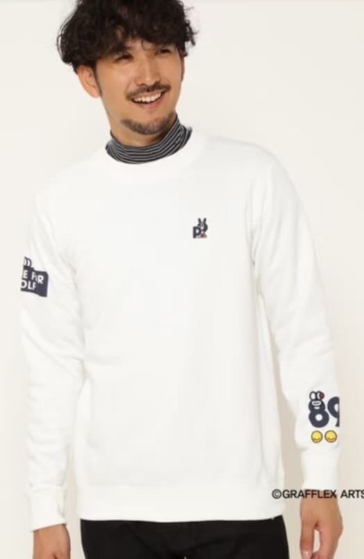 新品 正規品 パーリーゲイツ どうしちゃったPGスウェット 白 サイズ6 XL