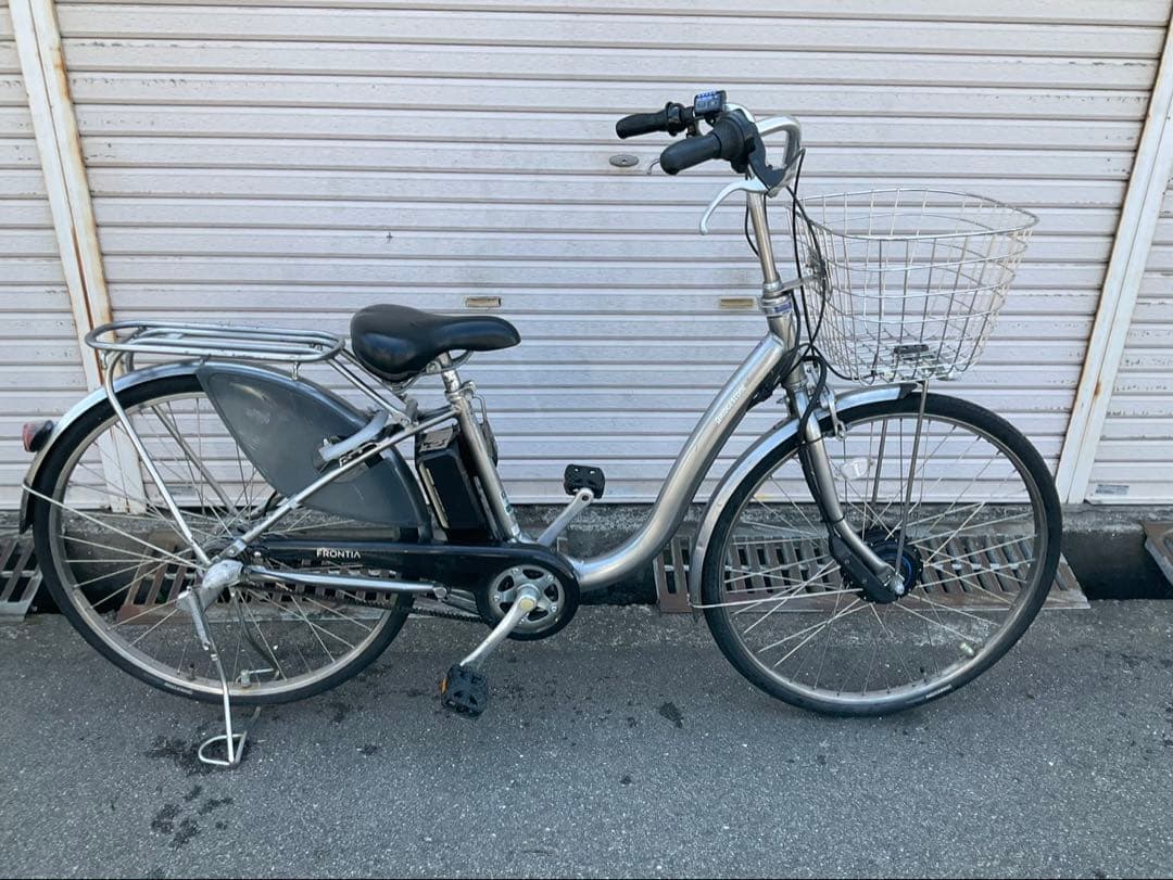 ブリヂストン新機種電動アシスト自転車フロンティア26インチグレーアルミボディー