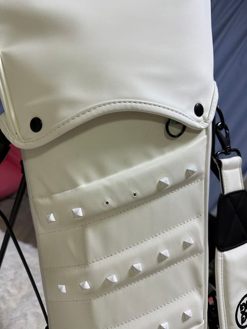 G/FORE ホワイト キャディバッグ スタッズデザイン