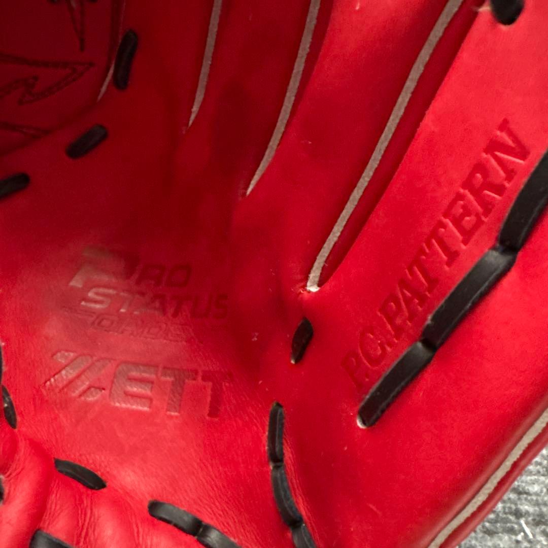 ZETT 軟式グローブ 赤　オーダーメイド