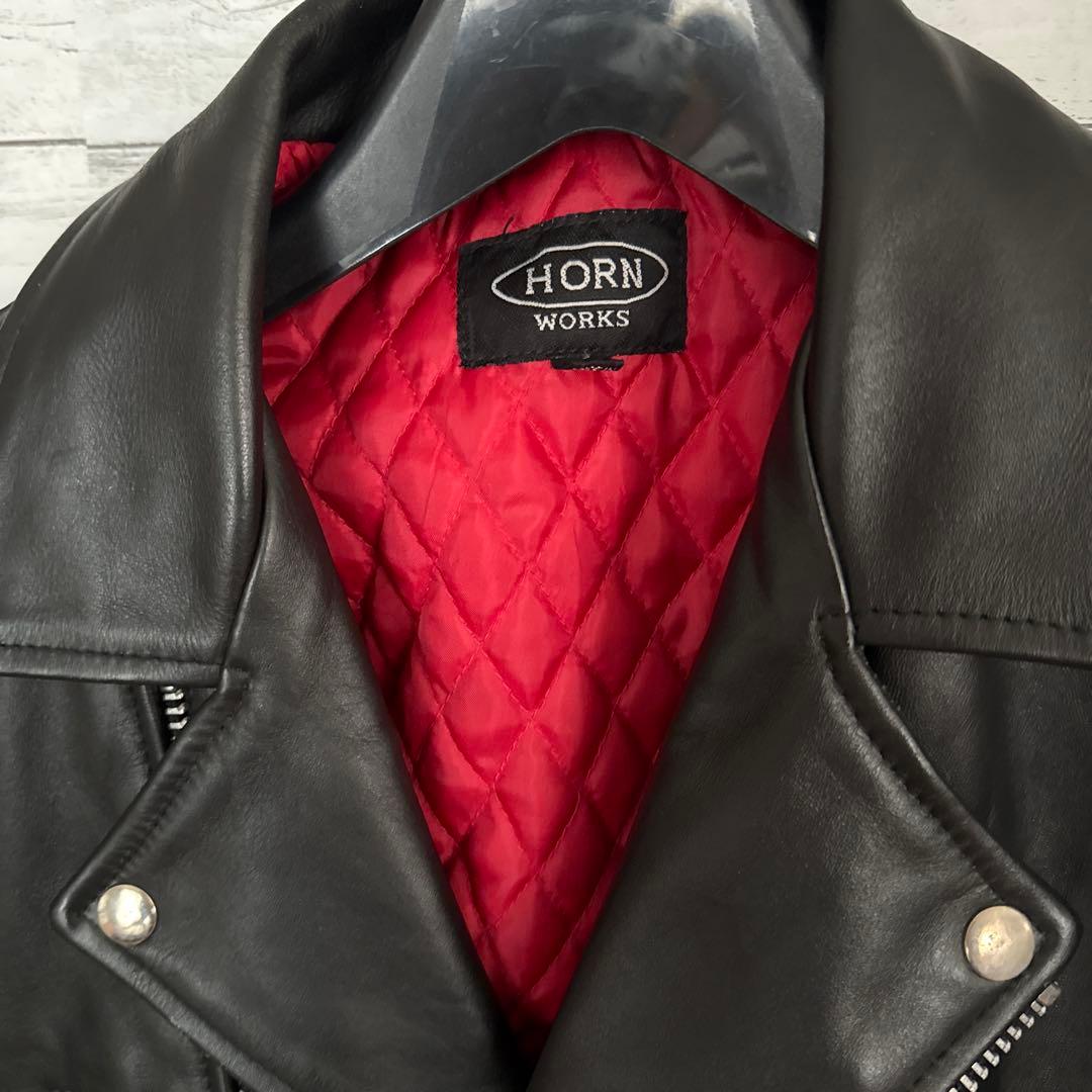 HORN WORKS ホーンワークス ダブルライダース 牛革 S